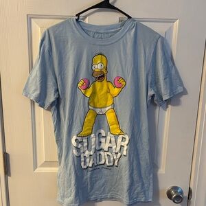 Universal Studios Homer Simpson Sugar Daddy Blue T-Shirt size medium